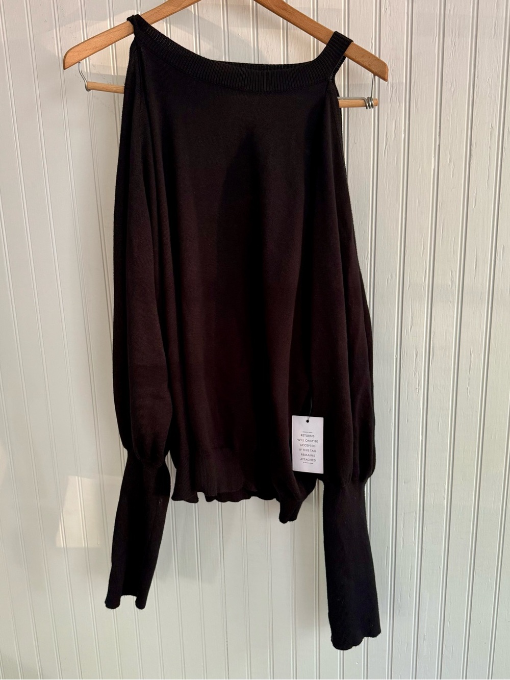 Eloquii Black Cold Shoulder Top Size 18 NWT